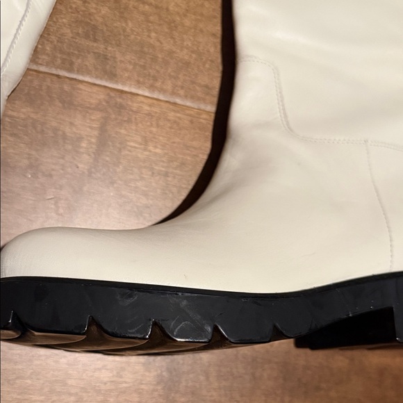 Mark fisher leather Elegant White Knee-High Boots - Picture 4 of 6